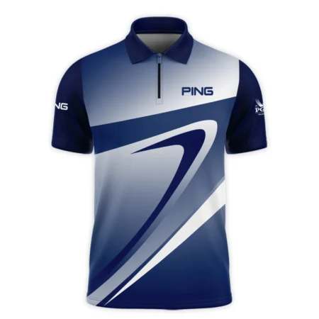 2024 PGA Championship Valhalla Dark Blue White Pattern Ping Zipper Polo Shirt Style Classic