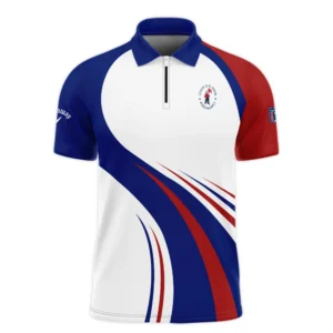 Callaway 124th U.S. Open Pinehurst Golf Blue Red White Background Polo Shirt Style Classic Polo Shirt For Men