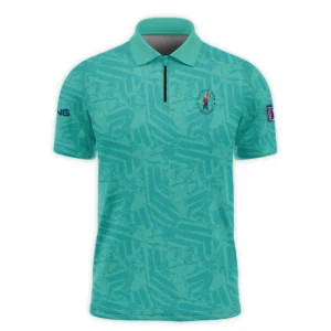 Moderate Cyan Abstract 124th U.S. Open Pinehurst Ping Polo Shirt Style Classic