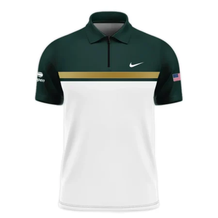 Nike US Open Tennis Champions Dark Blue Red White Zipper Polo Shirt Style Classic Zipper Polo Shirt For Men