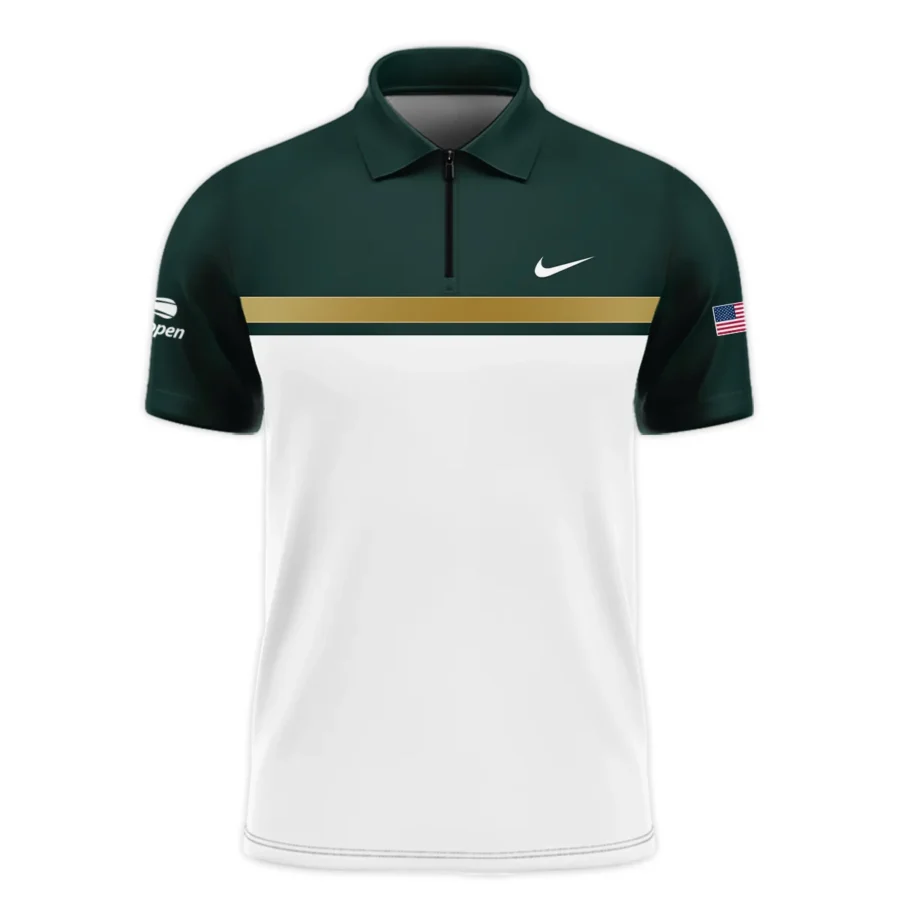 Nike US Open Tennis Champions Dark Blue Red White Zipper Polo Shirt Style Classic Zipper Polo Shirt For Men