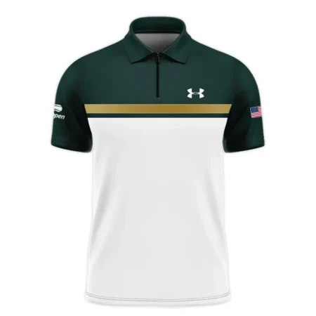 Under Armour US Open Tennis Champions Dark Blue Red White Short Sleeve Round Neck Polo Shirts