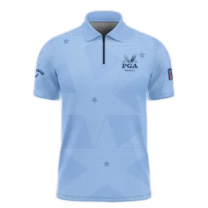 Golf Blue Color Star Pattern 2024 PGA Championship Valhalla Callaway Long Polo Shirt Style Classic