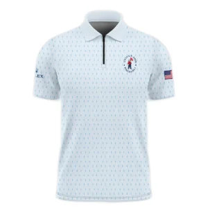 Golf Pattern Light Blue Cup 124th U.S. Open Pinehurst Rolex Polo Shirt Style Classic