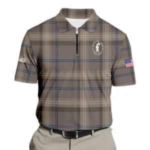 Golf Striped Polo Vintage Style 124th U.S. Open Pinehurst Ping Long Polo Shirt Style Classic