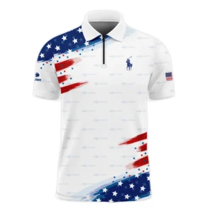 USA Flag US Open Tennis Champions Ralph Lauren Performance Vneck Polo Shirt