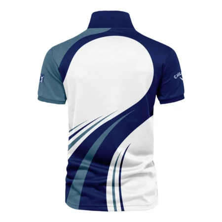 2024 PGA Championship Valhalla Golf Blue Wave Pattern Callaway Vneck Polo Shirt Style Classic Polo Shirt For Men