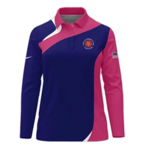 Nike Blue Pink White 79th U.S. Women’s Open Lancaster Zipper Sleeveless Polo Shirt