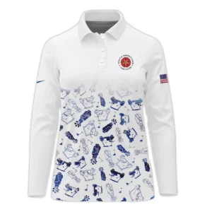 Golf Icon Abstract Pattern 79th U.S. Women’s Open Lancaster Nike Zipper Long Polo Shirt