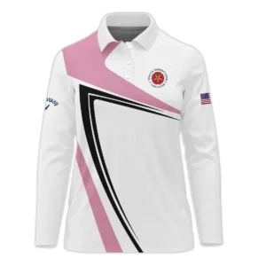 Pink Black Golf Pattern 79th U.S. Women’s Open Lancaster Callaway Zipper Long Polo Shirt