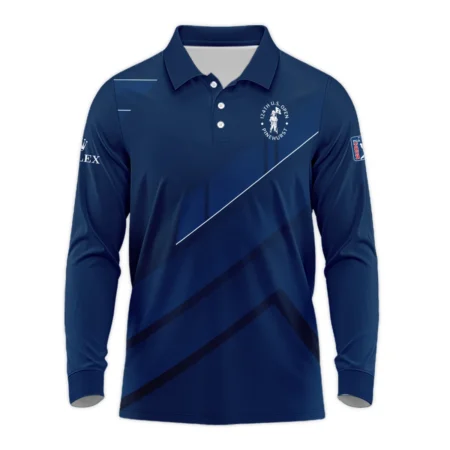 124th U.S. Open Pinehurst Dark Blue White Line Rolex Polo Shirt Style Classic