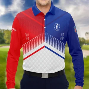 Callaway 124th U.S. Open Pinehurst Blue Red Line White Abstract Hoodie Shirt Style Classic