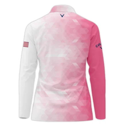 Callaway 79th U.S. Women’s Open Lancaster Pink Abstract Background Long Polo Shirt