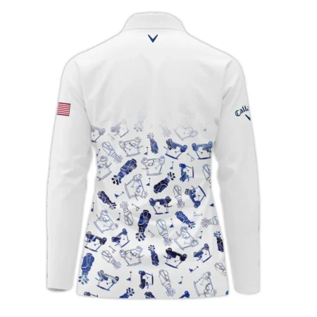 Golf Icon Abstract Pattern 79th U.S. Women’s Open Lancaster Callaway Zipper Long Polo Shirt