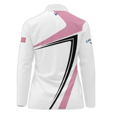 Pink Black Golf Pattern 79th U.S. Women’s Open Lancaster Callaway Zipper Long Polo Shirt