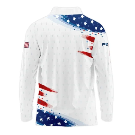Golf Flag American Loves 124th U.S. Open Pinehurst Ping Long Polo Shirt Style Classic