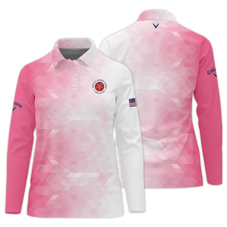 Callaway 79th U.S. Women’s Open Lancaster Pink Abstract Background Long Polo Shirt
