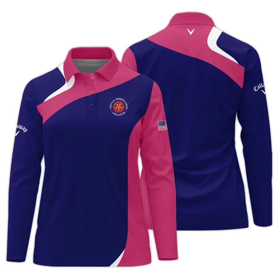 Callaway Blue Pink White 79th U.S. Women’s Open Lancaster Long Polo Shirt
