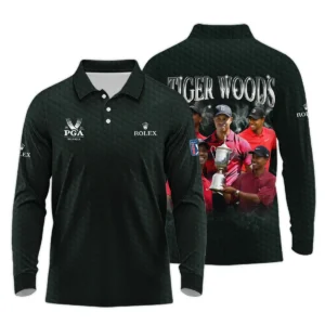 Golf Tiger Woods Fans Loves 152nd The Open Championship Rolex Zipper Polo Shirt Style Classic