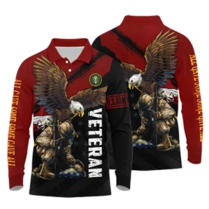 Veteran Eagle All Gave Some Some Gave All U.S. Army Veterans All Over Prints Zipper Polo Shirt