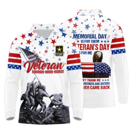 Veteran Memorial Day Remember Honor Respect U.S. Army Veterans All Over Prints Quarter-Zip Jacket