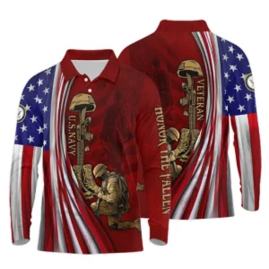 Veteran Us Flag Honor The Fallen U.S. Navy Veterans All Over Prints Hoodie Shirt