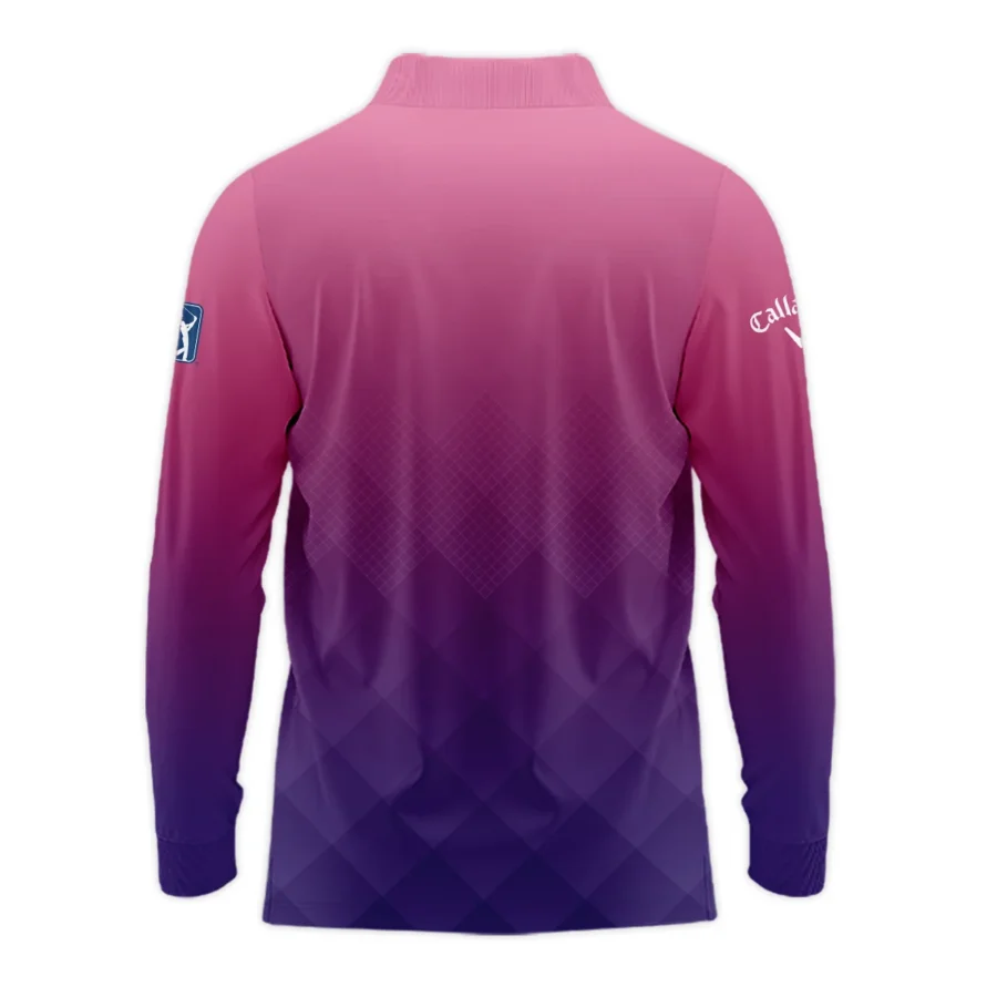 Callaway 124th U.S. Open Pinehurst Purple Pink Gradient Abstract Long Polo Shirt Style Classic