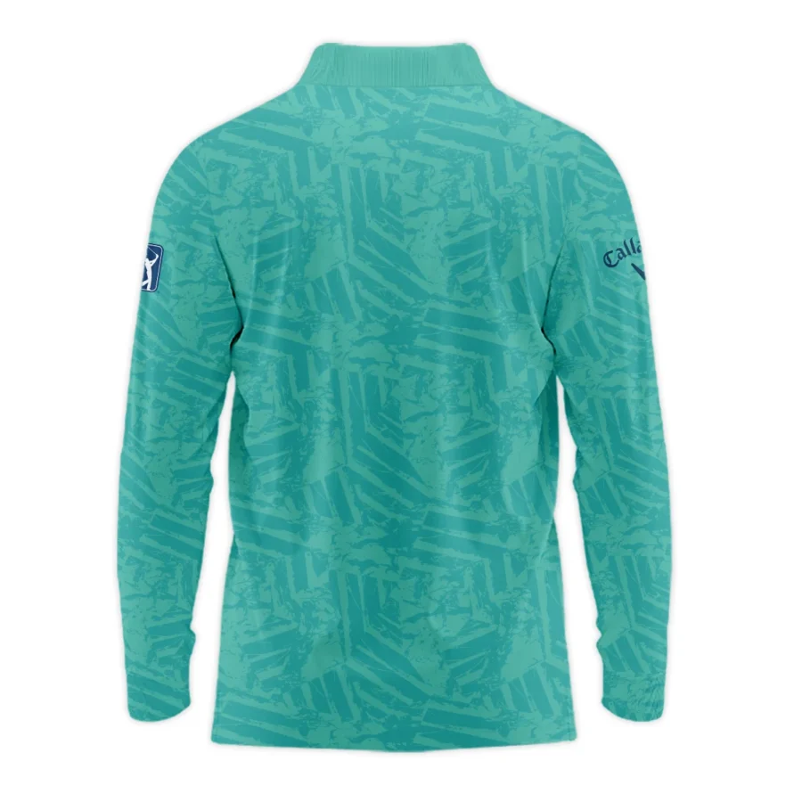 Moderate Cyan Abstract 124th U.S. Open Pinehurst Callaway Long Polo Shirt Style Classic