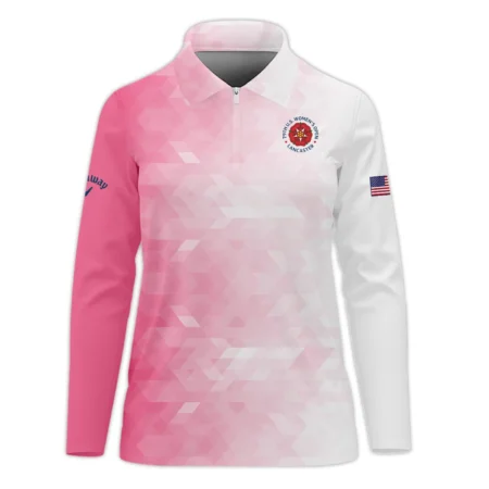 Callaway 79th U.S. Women’s Open Lancaster Pink Abstract Background Sleeveless Polo Shirt