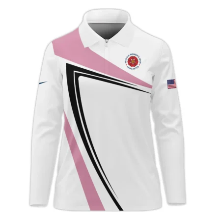 Pink Black Golf Pattern 79th U.S. Women’s Open Lancaster Nike Zipper Sleeveless Polo Shirt