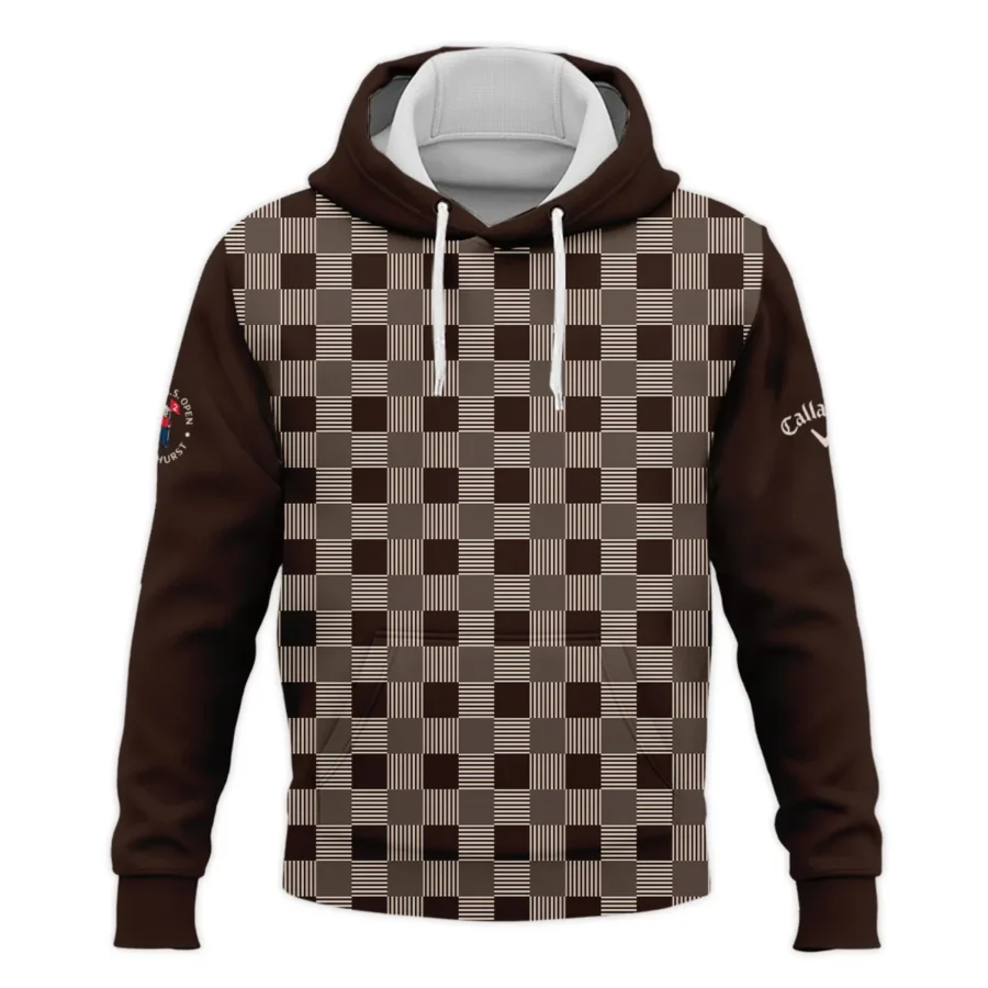 Golf Brown Square Pattern 124th U.S. Open Pinehurst Callaway Hoodie Shirt Style Classic