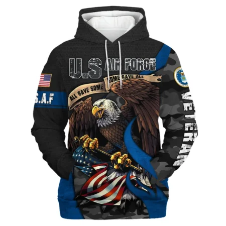 All Gave Some Some Gave All Veteran Eagle Flag U.S. Air Force Veterans All Over Prints Hoodie Shirt