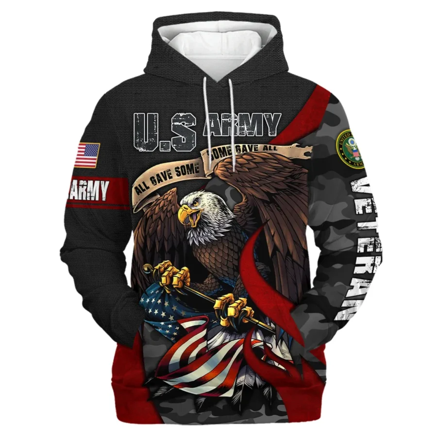 All Gave Some Some Gave All Veteran Eagle Flag U.S. Army Veterans All Over Prints Hoodie Shirt