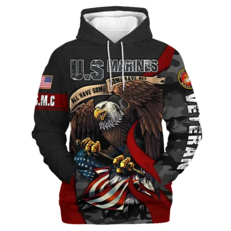 All Gave Some Some Gave All Veteran Eagle Flag U.S. Marine Corps Veterans All Over Prints Hoodie Shirt