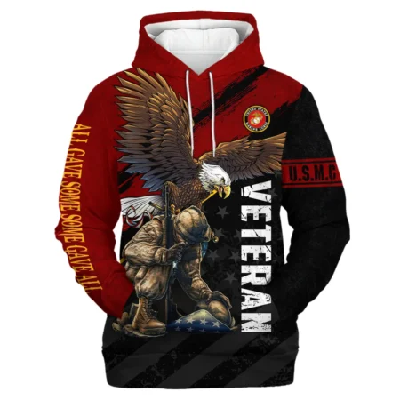 Veteran Eagle All Gave Some Some Gave All U.S. Marine Corps Veterans All Over Prints Hoodie Shirt