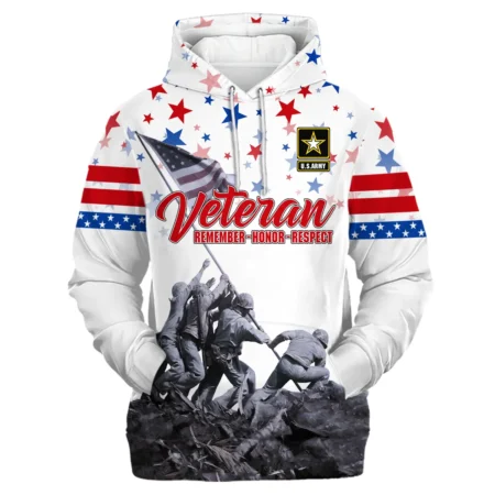 Veteran Memorial Day Remember Honor Respect U.S. Army Veterans All Over Prints Hoodie Shirt