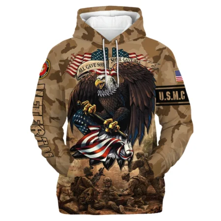 Veteran Camo Eagle All Gave Some Some Gave All U.S. Marine Corps Veterans All Over Prints Hoodie Shirt