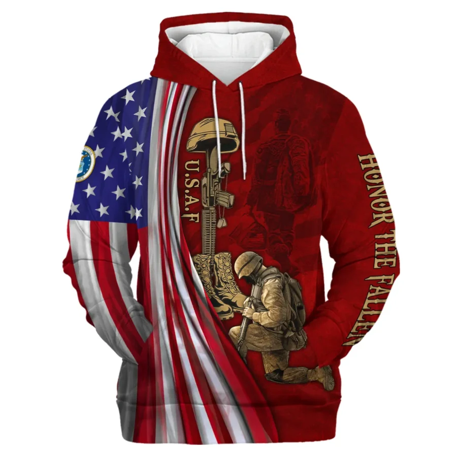 Veteran Us Flag Honor The Fallen U.S. Air Force Veterans All Over Prints Hoodie Shirt