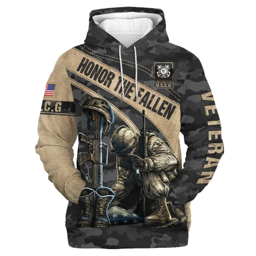 Veteran Camo Honor The Fallen U.S. Coast Guard Veterans All Over Prints Hoodie Shirt