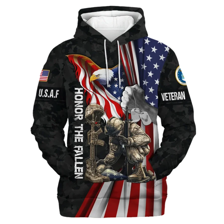 Veteran Honor The Fallen Dont You Dare Disrespect It U.S. Air Force Veterans All Over Prints Hoodie Shirt