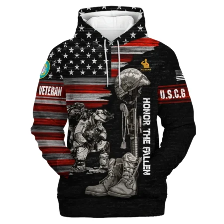 Veteran Honor The Fallen U.S. Coast Guard Veterans All Over Prints Hoodie Shirt