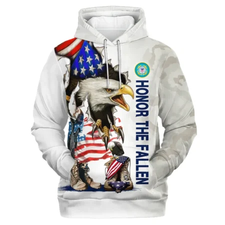 Veteran Remember Honor Respect U.S. Coast Guard Veterans All Over Prints Hoodie Shirt