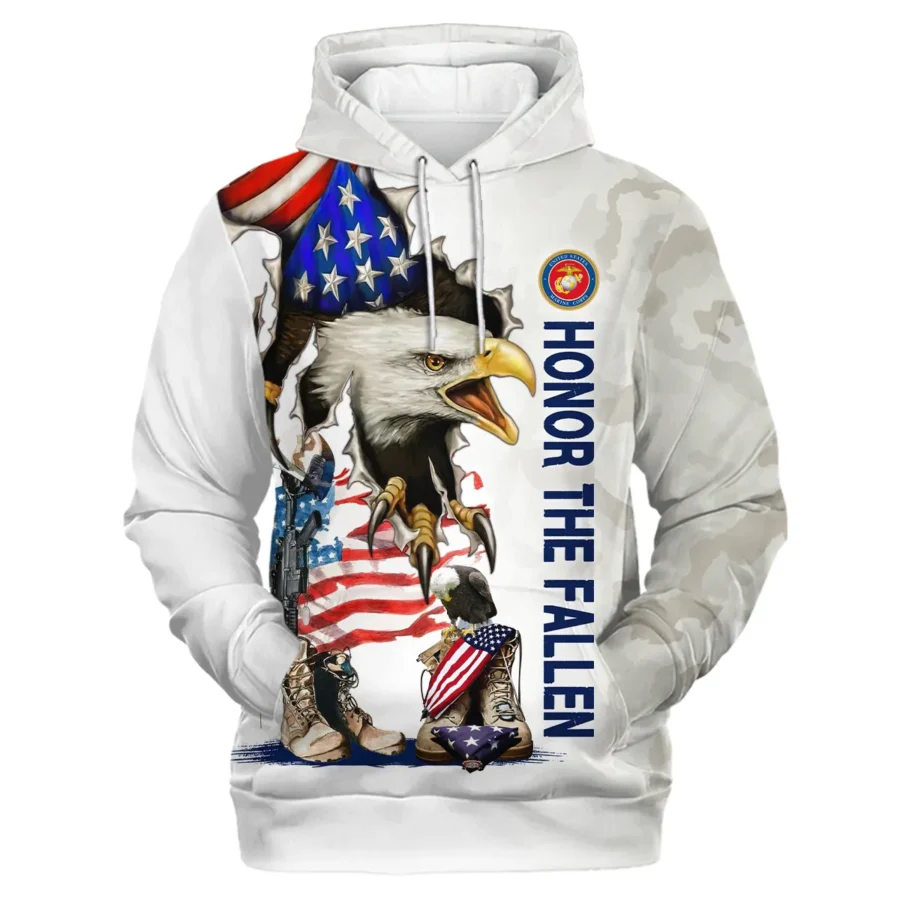 Veteran Remember Honor Respect U.S. Marine Corps Veterans All Over Prints Hoodie Shirt