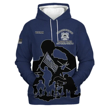 Veteran Proudly Served Duty Honor Country U.S. Coast Guard Veterans All Over Prints Hoodie Shirt