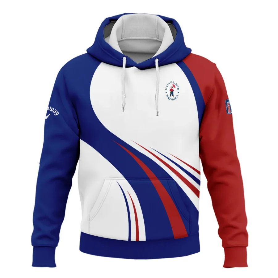 Callaway 124th U.S. Open Pinehurst Golf Blue Red White Background Hoodie Shirt Style Classic Hoodie Shirt