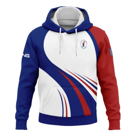 Ping 124th U.S. Open Pinehurst Golf Blue Red White Background Hoodie Shirt Style Classic Hoodie Shirt