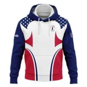 124th U.S. Open Pinehurst Ping Stars White Dark Blue Red Line Zipper Hoodie Shirt Style Classic Zipper Hoodie Shirt