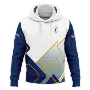 124th U.S. Open Pinehurst Blue Yellow Line White Callaway Zipper Hoodie Shirt Style Classic