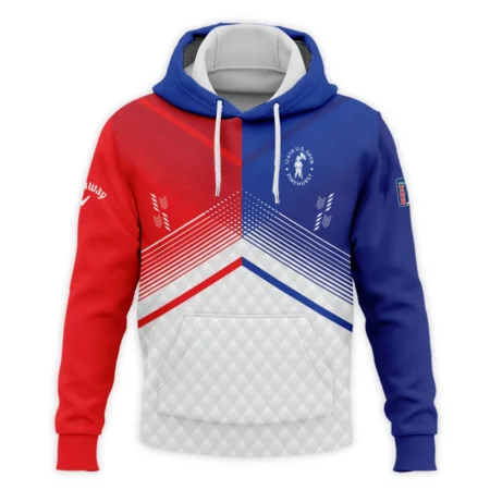 Callaway 124th U.S. Open Pinehurst Blue Red Line White Abstract Hoodie Shirt Style Classic