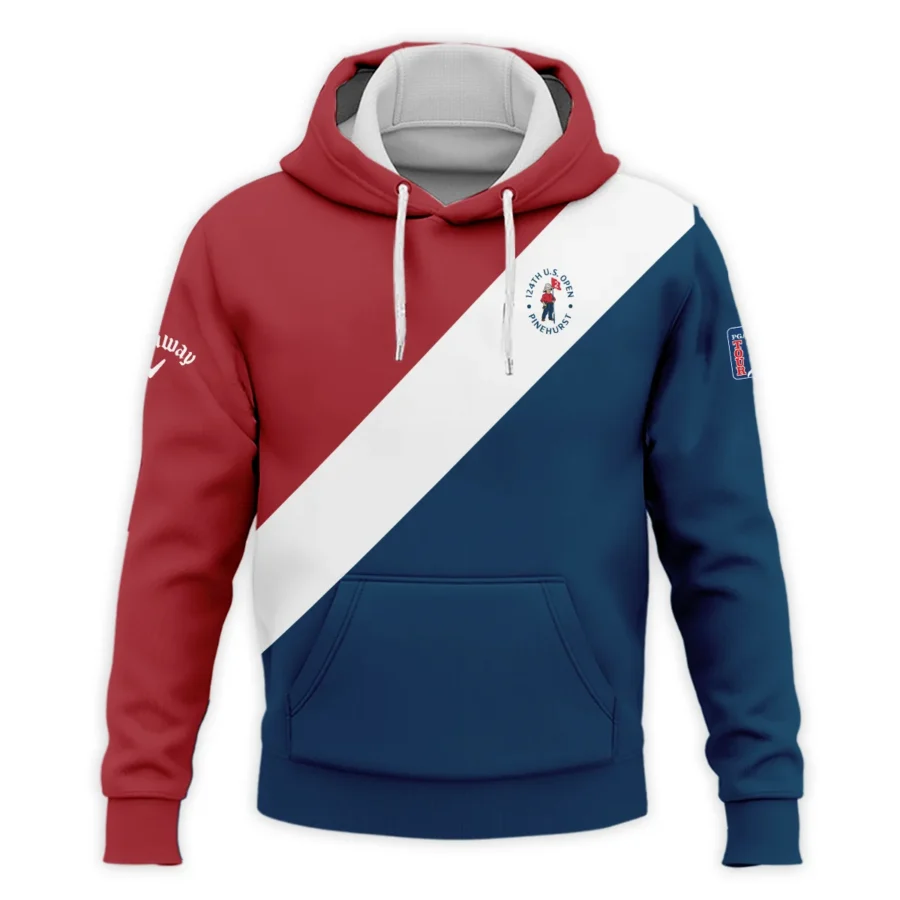 124th U.S. Open Pinehurst Callaway Blue Red White Background Hoodie Shirt Style Classic